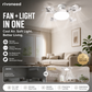 Remote-Controlled LED Ceiling Fan Light