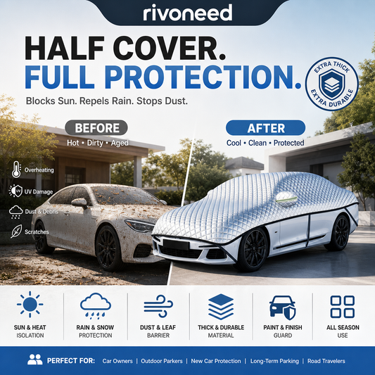 Thick Half Car Cover Sun Snow Protection