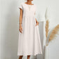 🌸50% OFF NOW! 🌸Summer Fashion Solid Color Cotton Linen Pocket Dress