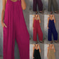 Clearance Sale! 🌸 Loose Sleeveless Wide-Leg Jumpsuit with Pockets - Stretchy & Flowy