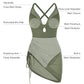 Popilush® Sculpting Curve Mesh Skirt One-Piece Swimsuit