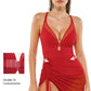 Popilush® Sculpting Curve Mesh Skirt One-Piece Swimsuit
