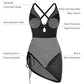 Popilush® Sculpting Curve Mesh Skirt One-Piece Swimsuit