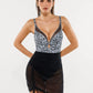 Popilush® Sculpting Curve Mesh Skirt One-Piece Swimsuit