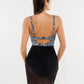 Popilush® Sculpting Curve Mesh Skirt One-Piece Swimsuit
