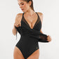 Popilush® Sculpting Curve Mesh Skirt One-Piece Swimsuit