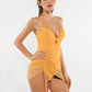 Popilush® Sculpting Curve Mesh Skirt One-Piece Swimsuit