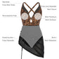 Popilush® Sculpting Curve Mesh Skirt One-Piece Swimsuit