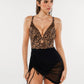 Popilush® Sculpting Curve Mesh Skirt One-Piece Swimsuit