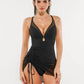 Popilush® Black / XS Sculpting Curve Mesh Skirt One-Piece Swimsuit