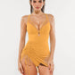 Popilush® Light Orange / XS Sculpting Curve Mesh Skirt One-Piece Swimsuit