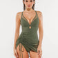 Popilush® Mist Green / XS Sculpting Curve Mesh Skirt One-Piece Swimsuit