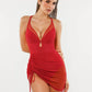 Popilush® Red / XS Sculpting Curve Mesh Skirt One-Piece Swimsuit