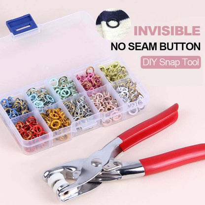🎁 50% OFF !! 🧵🛠️ Snap Button DIY Craft Kit – 9.5mm Eco Copper Press Studs for Baby Clothes, Curtains & More! 🌈👶