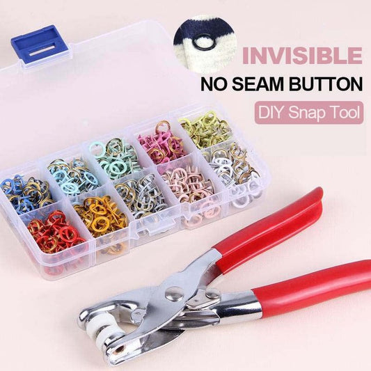 🎁 50% OFF !! 🧵🛠️ Snap Button DIY Craft Kit – 9.5mm Eco Copper Press Studs for Baby Clothes, Curtains & More! 🌈👶