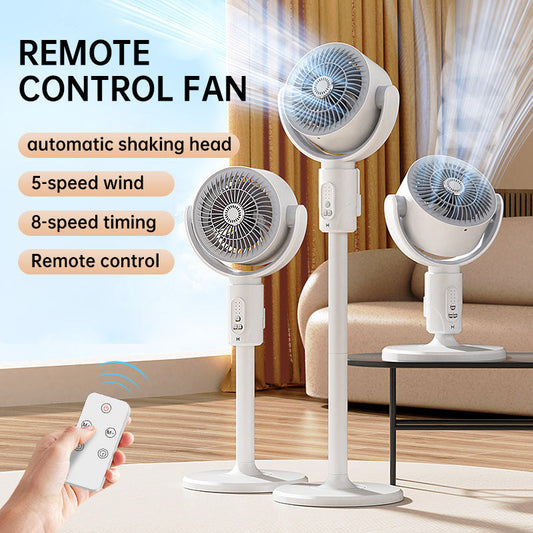 🎊Summer Sale: 50% off and free shipping🌀✨Motorized floor fan, 20dB ultra-quiet fan, 30m airflow range, 2465m³/h airflow, fan with remote control & cooling