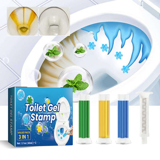 42 Flowers Toilet Gel Stamp 3-Pack | 6 Fresh Scents | Long-Lasting Deodorizing Bathroom Cleaner
