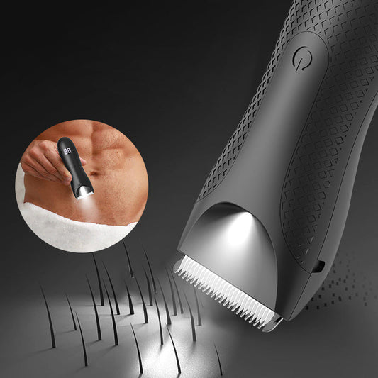 Electric Body Hair Trimmer, Men's Wireless Intimate Hair Trimmer, Waterproof Electric Shaver