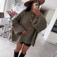 Women's Solid Color Button Cable Knit Cardigan, Casual Long Sleeve Open Front Outerwear for Fall & Winter, Women's Knit Clothing for Daily Wear