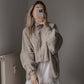 Women's Solid Color Button Cable Knit Cardigan, Casual Long Sleeve Open Front Outerwear for Fall & Winter, Women's Knit Clothing for Daily Wear