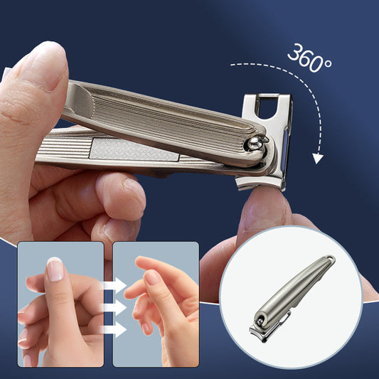 360-Degree Rotating Wide-Opening Nail Clipper
