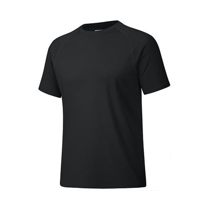 Men's Crew Neck T-Shirt with Raglan Short Sleeves