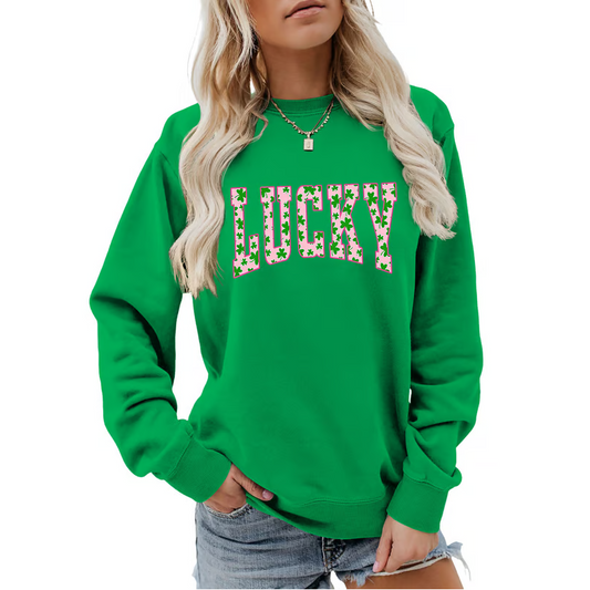 Women's Lucky Shamrock Graphic Sweatshirt