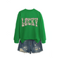 Women's Lucky Shamrock Graphic Sweatshirt