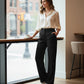 Women's High-Waist Wide-Leg Suit Trousers