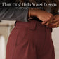 Women's High-Waist Wide-Leg Suit Trousers