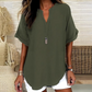 Fashion Loose Solid Color Short Sleeve Top