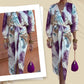 Women’s Elegant Watercolor  Two-Piece Wrap Dress Set