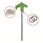 5PCS 8" Screw-in Tent Stakes Ground Anchors
