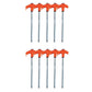 5PCS 8" Screw-in Tent Stakes Ground Anchors