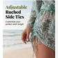 3-Piece Bikini Set with Sheer Romper Cover-Up