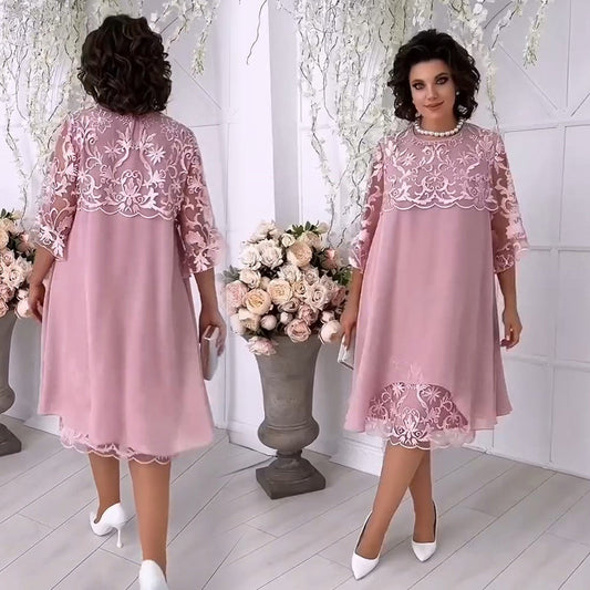 Sheer Breeze Layered Lace Dress