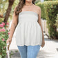 Women’s Sexy Ruched Strapless Top