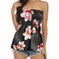 Women’s Sexy Ruched Strapless Top