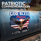 Patriotic Eagle & Cross Car Sticker
