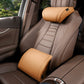 Ergonomic headrest and lumbar support set for car seats