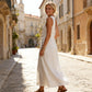 Women's Sleeveless V-Neck Maxi Dress with Pockets