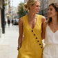 Women's Sleeveless V-Neck Maxi Dress with Pockets