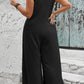 Sleeveless Ribbed Wide-Leg Jumpsuit with Pockets