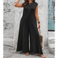 Sleeveless Ribbed Wide-Leg Jumpsuit with Pockets