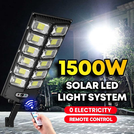 💎 50% OFF! 💎 1500 W Solar LED Lighting System: Super Bright, Wireless, and Weatherproof with Motion Sensor + Remote Control (IP65) ☀️💡