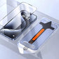 Tempered glass screen protector with automatic alignment kit