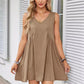 Women’s V-Neck Sleeveless Pleated Dress | Loose & Elegant, Summer Versatile! 👗✨