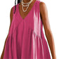 Women’s V-Neck Sleeveless Pleated Dress | Loose & Elegant, Summer Versatile! 👗✨
