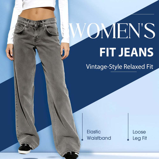 Women's Vintage-Style Relaxed Fit Jeans | Classic Comfort, Effortless Chic! 👖✨