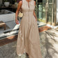 Sleeveless Zip-Front A-Line Maxi Dress | Elegant High-Waist, Versatile Chic! 👗✨